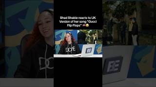 BHAD BHABIE REACTS TO UK VERSION OF HER SONG 😂🇬🇧 krillz notinthemood ukdrill shorts [upl. by Hollister]