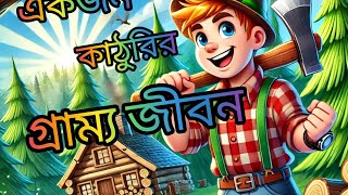 একজন কাঠুরের গ্রাম্য জীবন। শিক্ষামূলক ভিডিও। [upl. by Shel458]