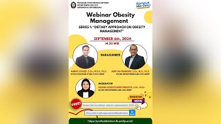 Webinar Series 1 Dietary Approach on Obesity Management [upl. by Arraes]