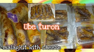 Ube Turon Malagkit  with Cheese Negosyo Idea Homemade [upl. by Lefton]