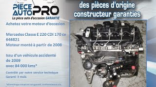 Moteur garanti Mercedes Classe E 220 CDI 170 cv 646821 [upl. by Phillis]