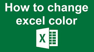 How to change Excel color [upl. by Hardan]