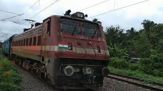 TVC NDLS KERALA SUPERFAST EXPRESS ARRIVING AT CHENGANNUR RAILWAY STATION [upl. by Elvia]