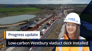 HS2 slides innovative lowcarbon viaduct deck into position [upl. by Conney]