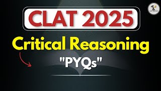 CLAT 2025 CLAT2024 Part1  Previous year questions  Logical reasoning  CLAT 2026 pyq pyqs [upl. by Merrel335]