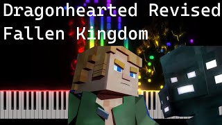 Dragonhearted Revised  Fallen Kingdom Minecraft Piano Tutorial NivekPiano [upl. by Lisabeth]