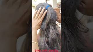 FOXTAIL PONYTAIL youtubeindia stylewithambika youtubeshort [upl. by Weaver]