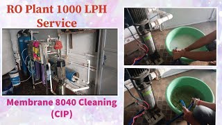 ‼️RO Plant 1000LPH‼️RO Membrane 8040 Cleaning‼️ waterpurifierservice rowater raipur india live [upl. by Ray]