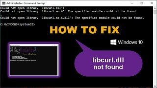 How to fix libcurldll libcurlso4 libcurlso4dll The specified module could not be found [upl. by Annaira]