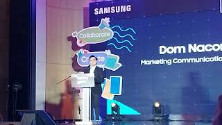 Samsung Phils President Min Su Chu amp MktgComm Mgr Dominic Nacorda at the 1st GalaxyCampus graduation [upl. by Artemas]