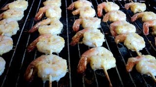 GARLIC PRAWN  SHRIMP SKEWERS [upl. by Aitnis]