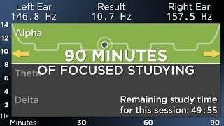 v1 90 Minutes of Focused Studying The Best Binaural Beats [upl. by Ahsatam]