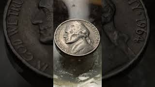 90K amp Ultra Rare 1964 Jefferson nickel Five centsErrorjeffersonnickelcoinsmoney [upl. by Waxman]