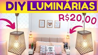 DIY Como Fazer Luminárias Pendentes Gastando muito pouco [upl. by Astraea25]