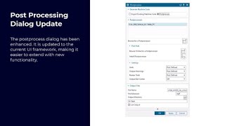 Updated Post Processing dialog in NX CAM [upl. by Anselmo]