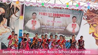 Don Bosco School Balisankara  Sambalpuri Dance  Saunamara Parish  Priestly Ordination [upl. by Rabelais]