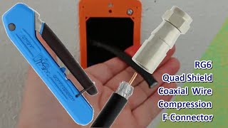 SOUTHWIRE RG6 Quad Shield Coax Cable using IDEAL FConnector and IDEAL Compression Tool [upl. by Einnoc294]