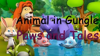 Animal In Jungle PawsampTales story  kids venture world kidspoem [upl. by Zephan]