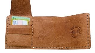 Making a leather wallet based on The Secret Life of Walter Mitty [upl. by Gadmann]