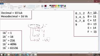 16 lık tabanı 10 luk tabana dönüştürme [upl. by Elnora]