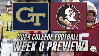 Georgia Tech vs Florida State Preview  College Football Week 0 2024 [upl. by Seni]