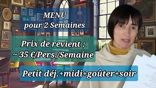 Mes idées de MENU début Mai  35 €PersSemaine  Petit déjmidigoûtersoir [upl. by Hardwick905]