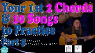 10 Easy 2 Chord Guitar Songs [upl. by Aihtibat867]