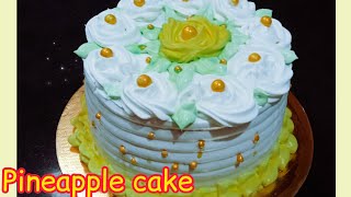 Pineapple Cake Without Oven Recipe in Malayalam  Sangeethas kitchen specials [upl. by Attalanta]