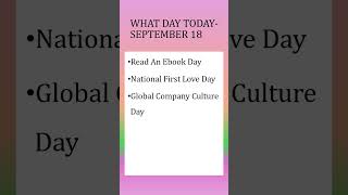 What Day Today  September 18 Shanus All in All informationfactsotd onthisday specialdayyt [upl. by Harihs300]