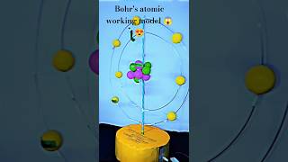 Bohrs Atomic working model 😍🙀 scienceproject physics atomic sciencemodelyoutubeshorts viral [upl. by Dhaf330]