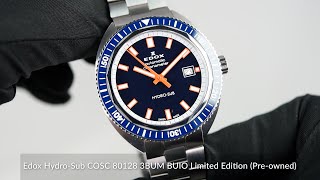 Edox HydroSub COSC 80128 3BUM BUIO Limited Edition Preowned [upl. by Craddock37]