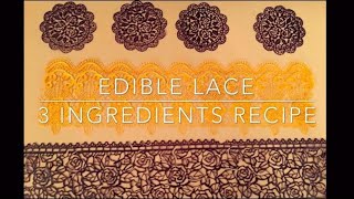 3 Simple Ingredients Lace  No Tylose  Eggless  01 [upl. by Rebekkah]