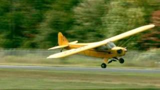 2009 Greenwood Lake Airshow  Kirk Wicker amp Piper J3 Cub [upl. by Anear]