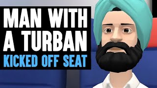 Man With TURBAN Kicked OFF SEAT What Happens Is Shocking  Dhar Mann Animated [upl. by Irod379]