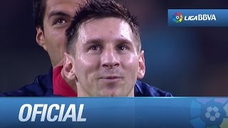 Messi se convierte en el máximo goleador de la historia de la Liga BBVA [upl. by Ainolopa]