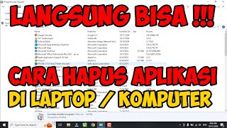 cara menghapus aplikasi di laptop untuk pemula [upl. by Trenton]