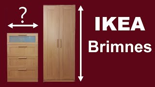 Ikea Brimnes wardrobe and chest of drawers  review and dimensions [upl. by Vedette631]