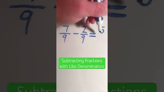 Subtracting Fractions with Like Denominators [upl. by Yesmar]