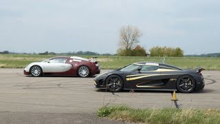 Bugatti Veyron 164 vs Koenigsegg Agera S Hundra x 5 races GTBOARDcom [upl. by Ostler]