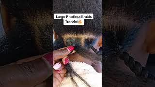 How To Start Large Knotless Braids❤ tranding hairstyle artist viralshort shortvideo [upl. by Isej]