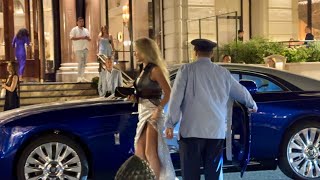 MONACO LUXURIOUS SUPERCAR LADY NIGHTLIFE p2 monaco billionaires supercars carspotting [upl. by Begga593]