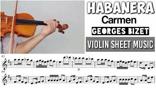 Free Sheet  Habanera  Carmen  Violin Cover With Sheet Music [upl. by Jacob]