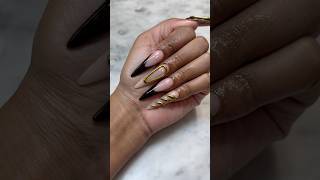 Full set on myself in 20 seconds 🙂‍↕️🔥 acrylicnails nails nailart longnails nailtutorial [upl. by Nehgem]