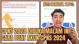 DAFTAR CPNS 2024 SEGERA  CARA BUAT AKUN CPNS 2024 TERBARU  CARA DAFTAR CPNS 2024 cpns2024 [upl. by Sussman439]