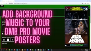 Add a mp3 file or background music to your DMB Pro movie poster rotation [upl. by Gentille485]