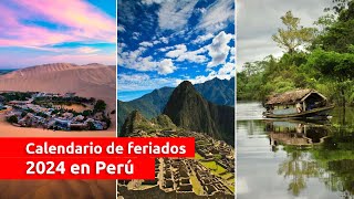 Feriados 2024 en Perú conoce la lista completa de días no laborables 🇵🇪✈️ [upl. by Aivizt]