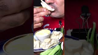 Khinkali with cheese 🧀 sauce  Eating Sounds  ASMR  shorts [upl. by Damalas]