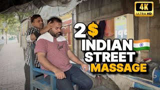 2 Head amp Back Massage in 🇮🇳 Street Barber Pradeep asmr indianbarber sensoryoverload relaxation [upl. by Nomolas]