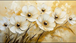 Timeless White Flowers Artwork  4K TV Art Screensaver for Elegant TV Display [upl. by Suoiluj]