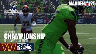 Washington Commanders vs Seattle Seahawks  Madden NFL 25 Simulation madden25 [upl. by Prudence]